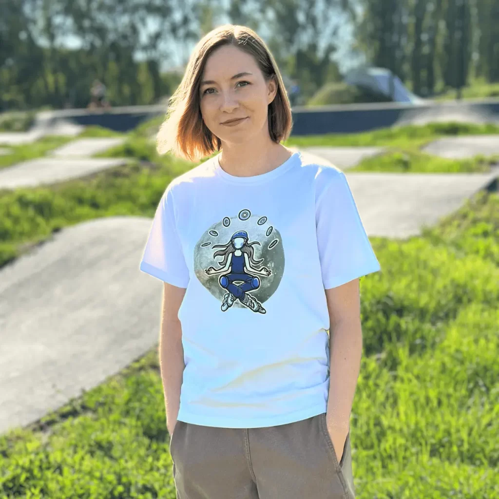 Koszulka damska na rolki FLOW biała (1)