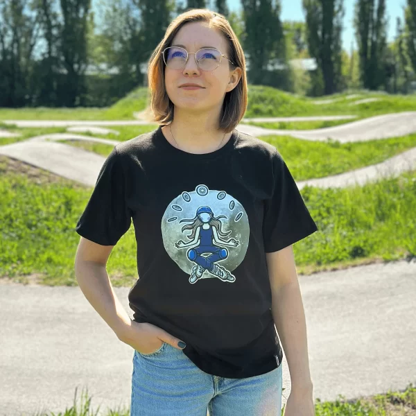 Koszulka rolki damska czarna FLOW (2)