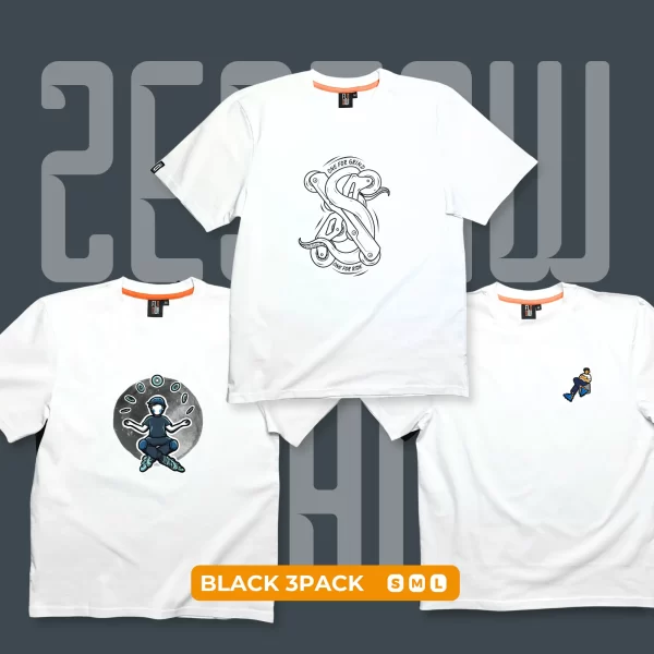 Koszulki białe męskie zestaw