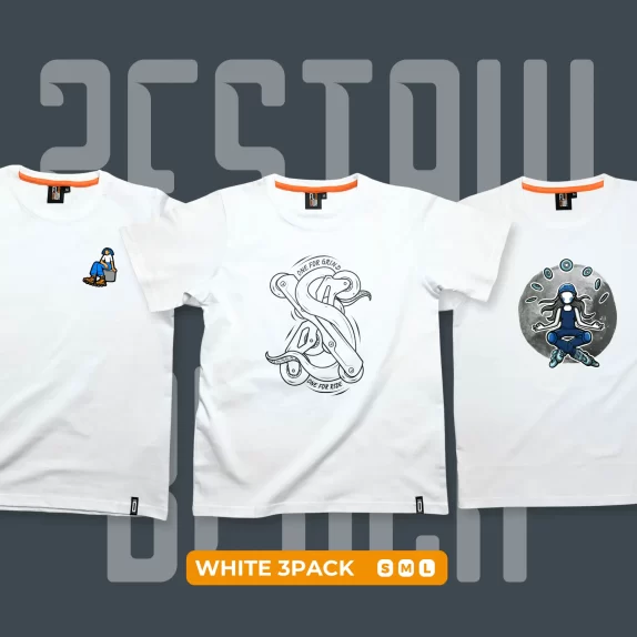Zestaw koszulek damskich "WHITE3Pack"